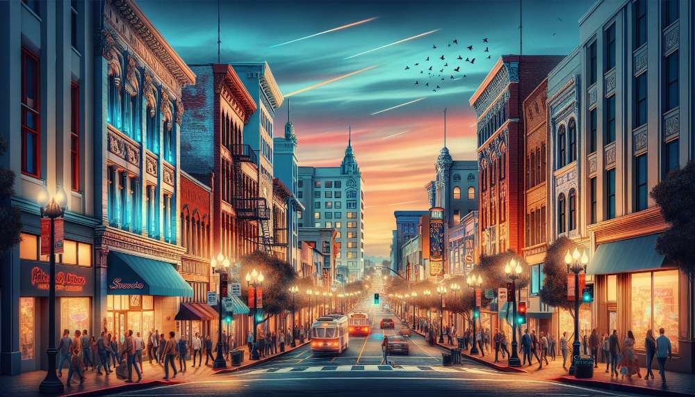 A vibrant street scene in Southeast Boise