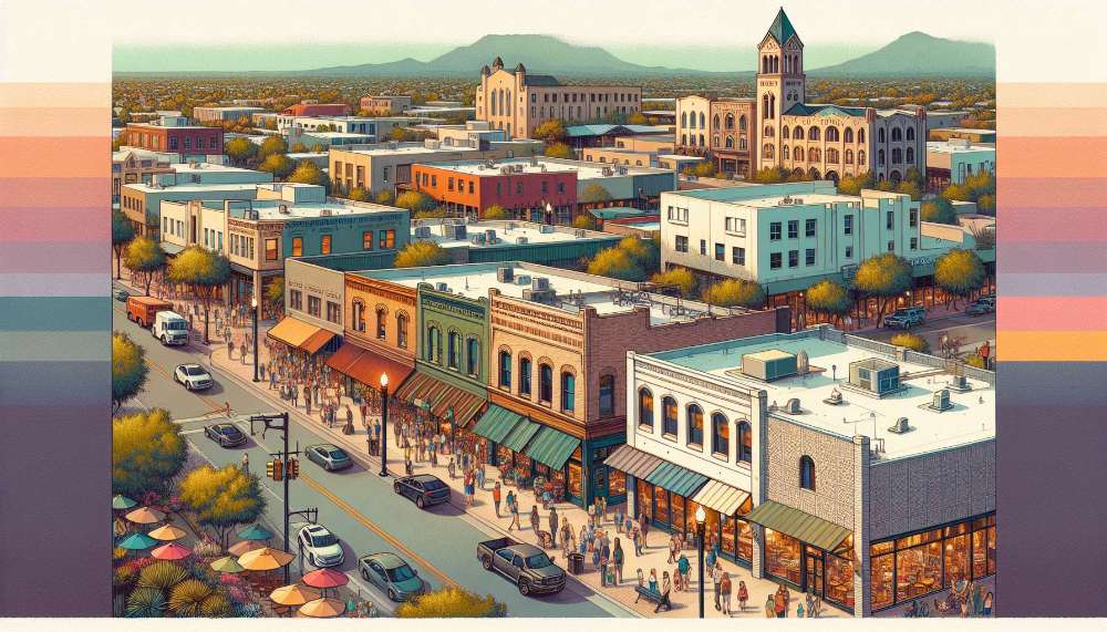 A vibrant street scene in Surprise