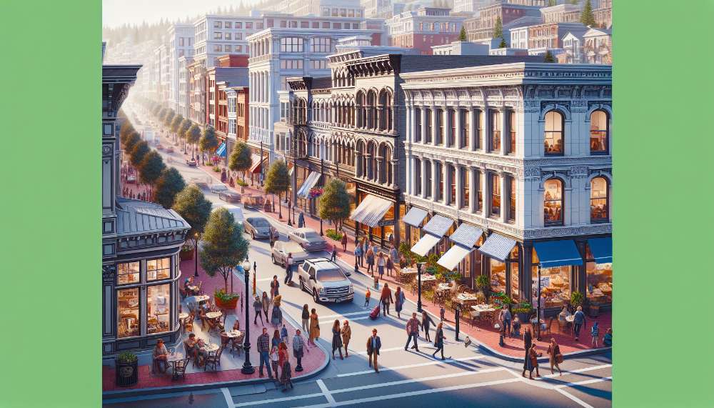 A vibrant street scene in Northwest Side