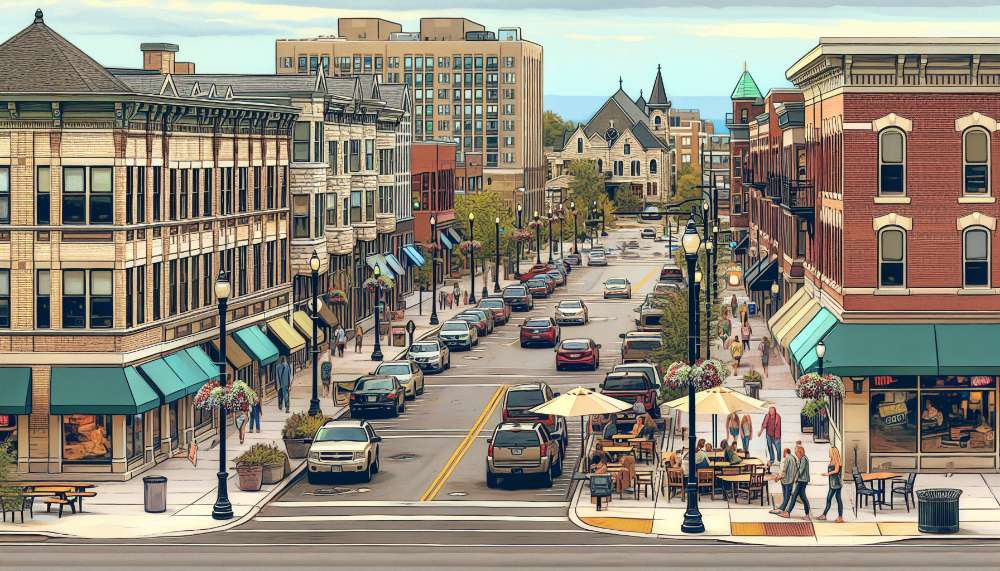 A vibrant street scene in Silver Firs