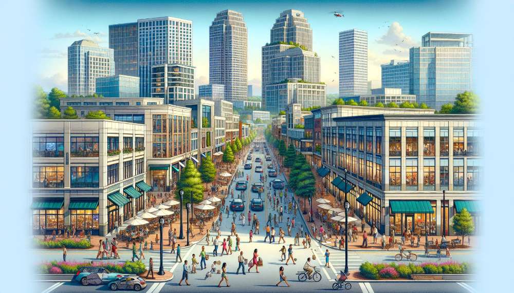 A vibrant street scene in Buckhead