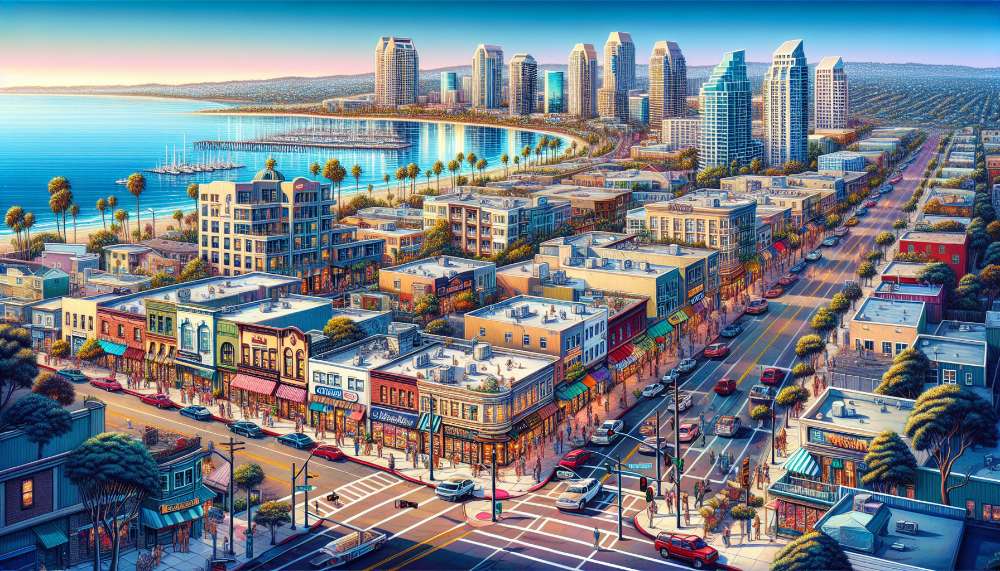 A vibrant street scene in Ocean View Hills