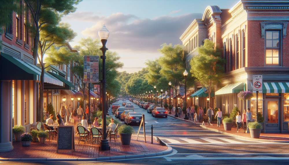 A vibrant street scene in Waverly Hills