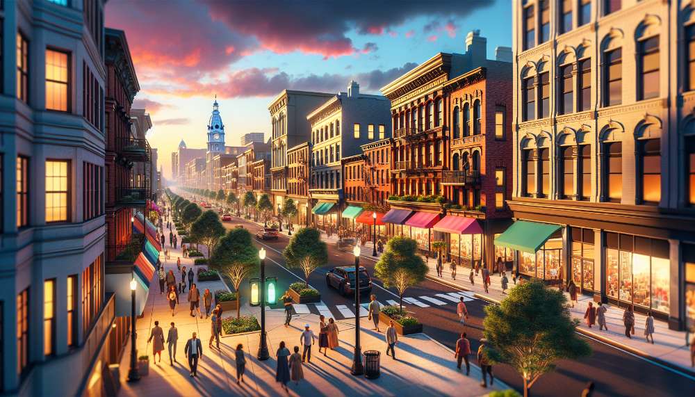 A vibrant street scene in York