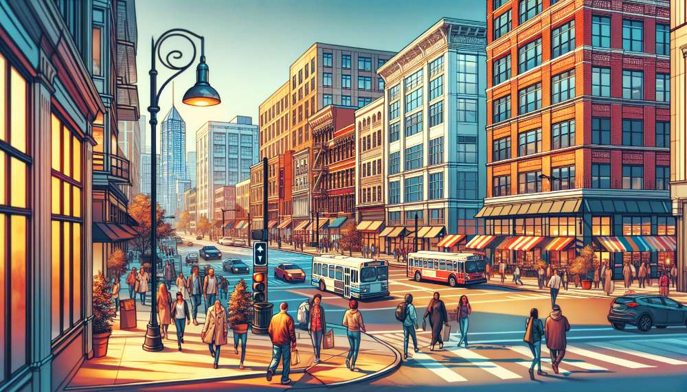 A vibrant street scene in Seven Hills