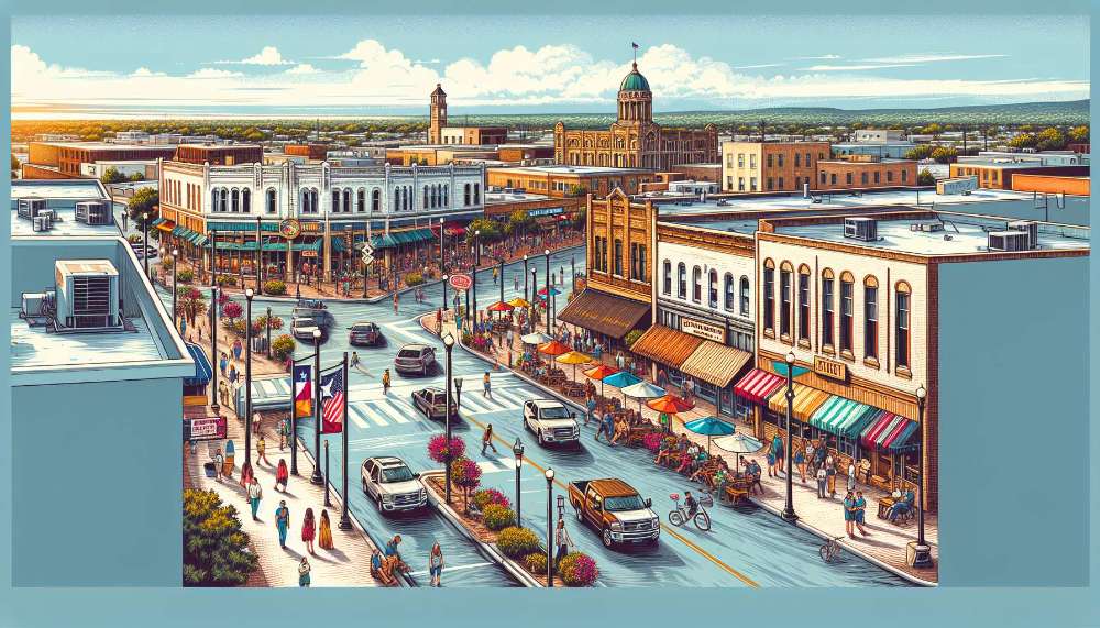 A vibrant street scene in Killeen