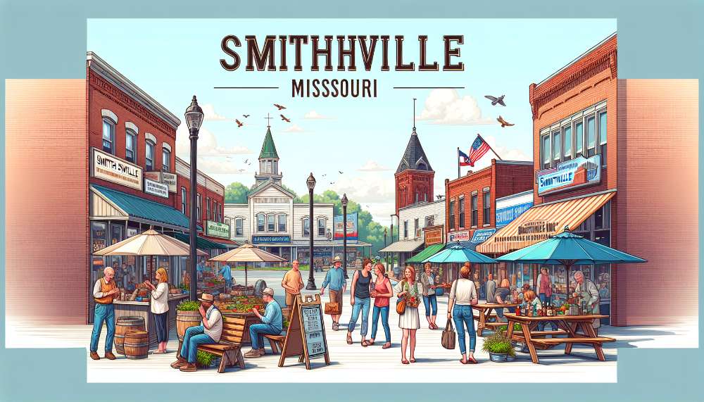 A vibrant street scene in Smithville