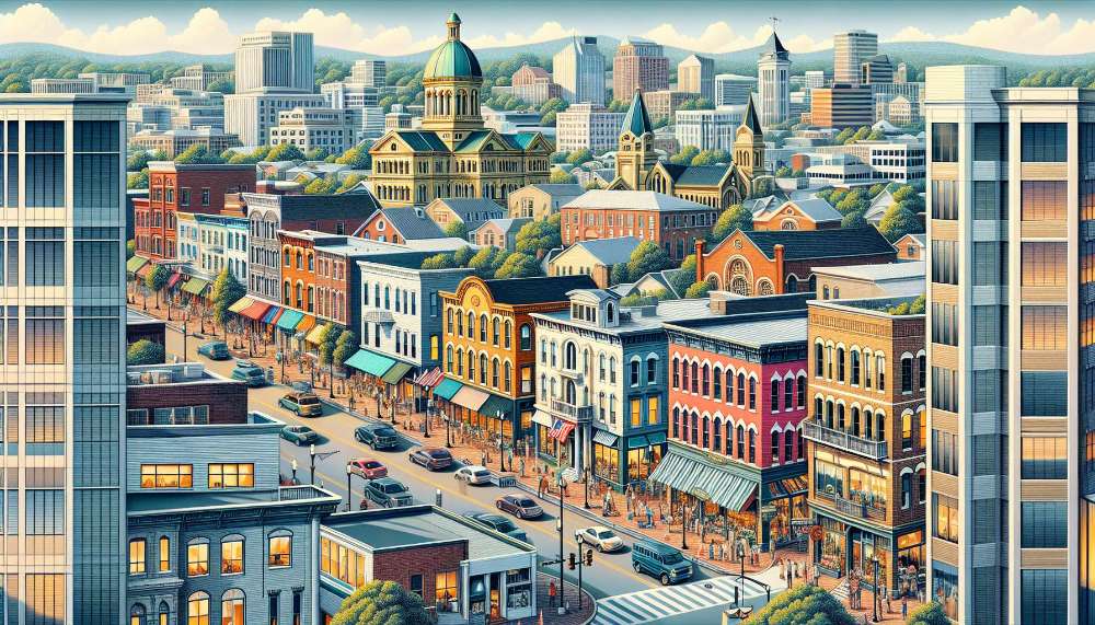 A vibrant street scene in Fort Sanders