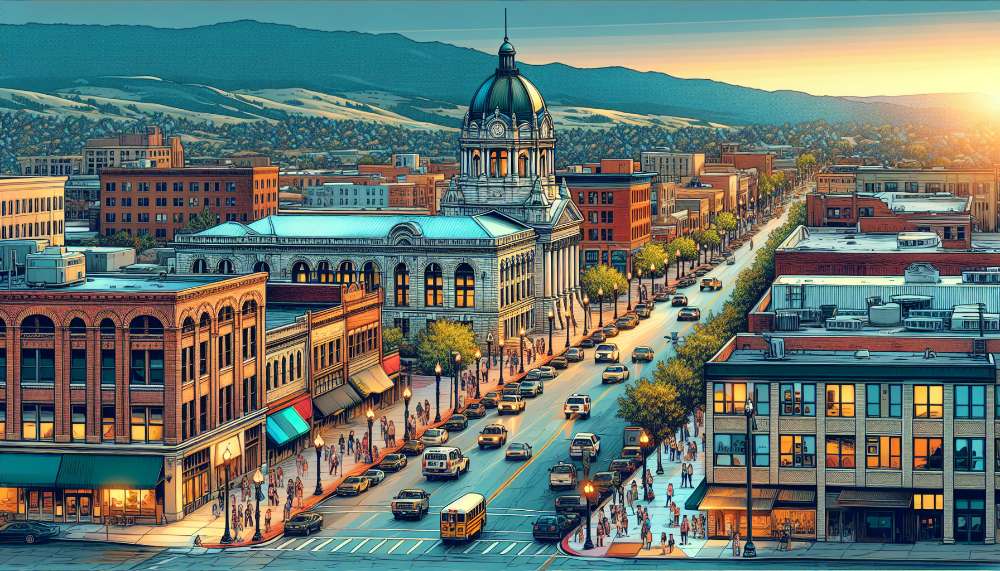 A vibrant street scene in Richland