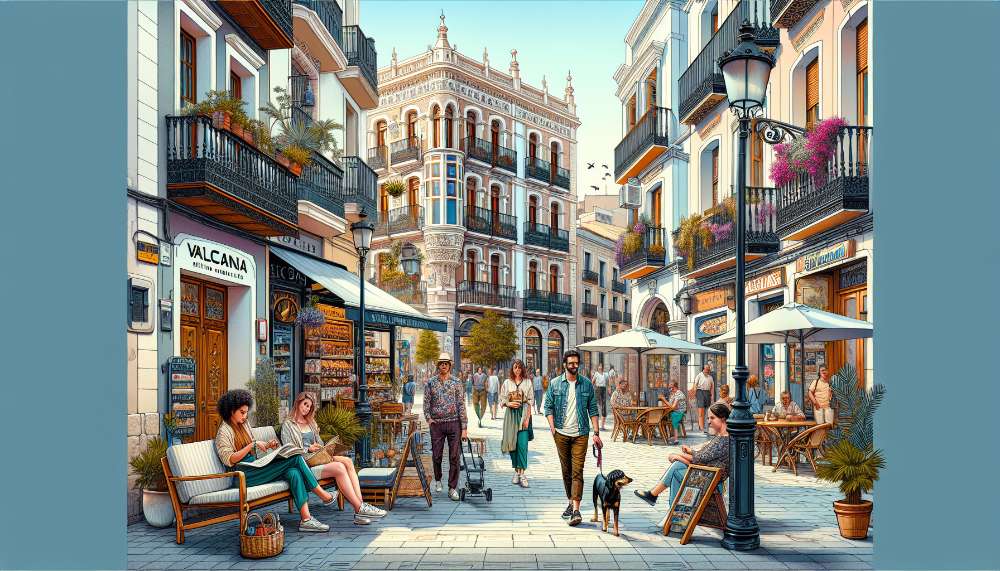 A vibrant street scene in Alacant