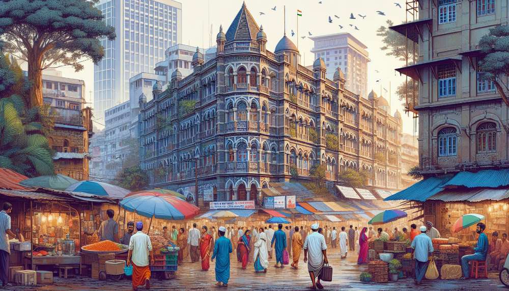 A vibrant street scene in Navi Mumbai