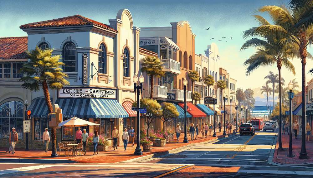 A vibrant street scene in East Side Capistrano