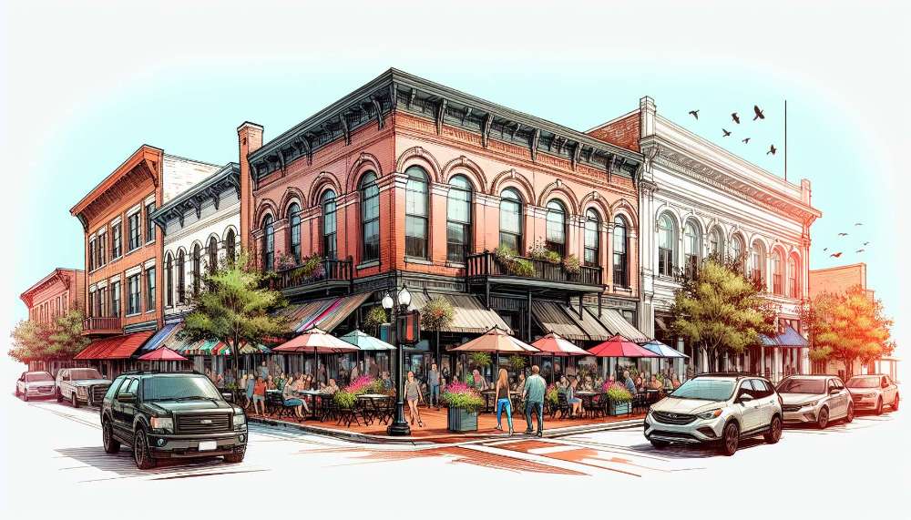 A vibrant street scene in Hinesville