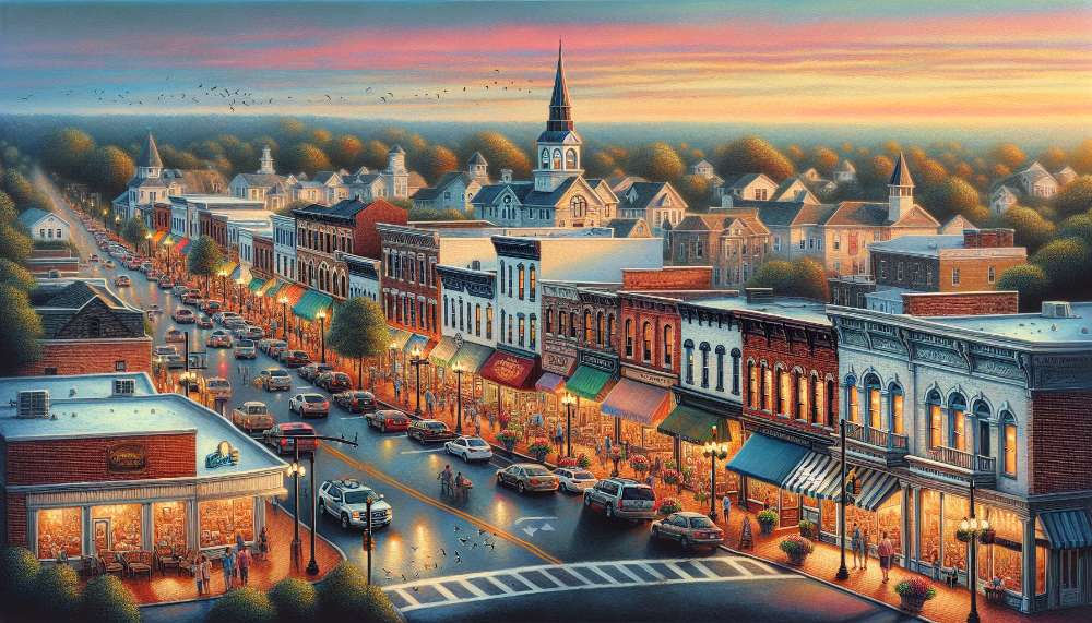 A vibrant street scene in Cliffwood