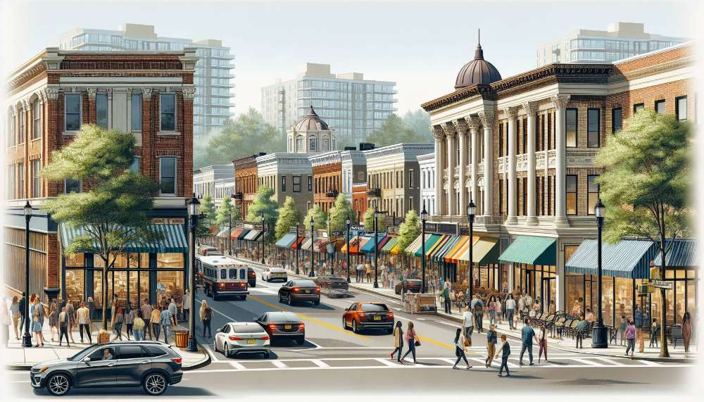 A vibrant street scene in Englewood