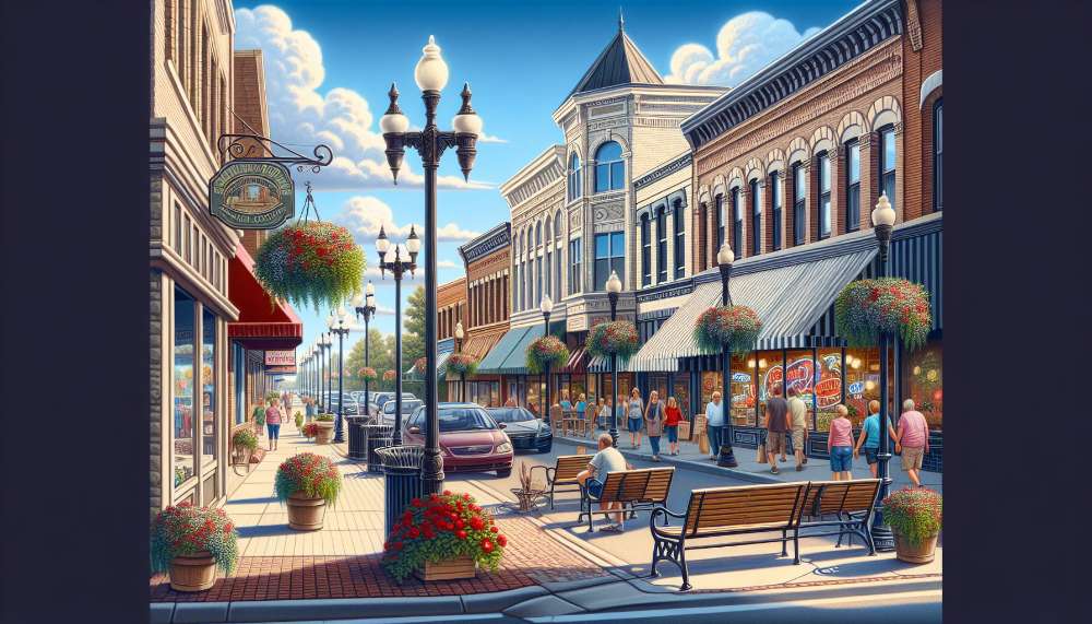 A vibrant street scene in Buffalo Grove