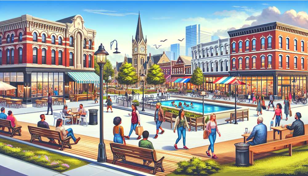 A vibrant street scene in Merchantville