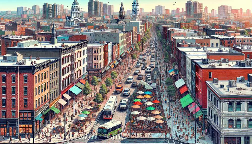 A vibrant street scene in Camden