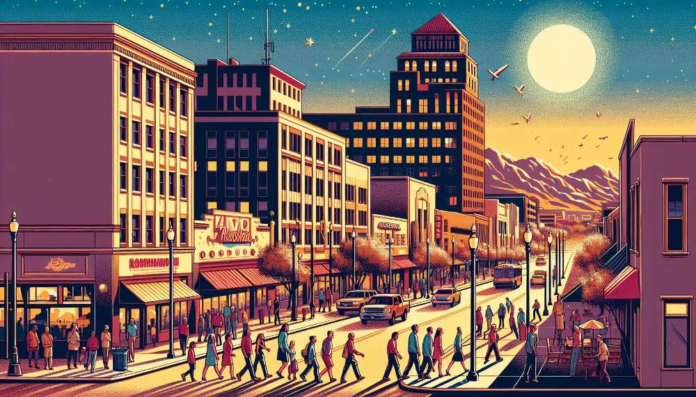 A vibrant street scene in Arizona