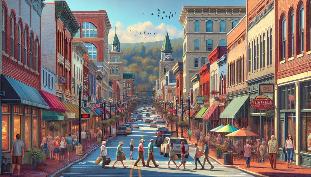 A vibrant street scene in Oakley