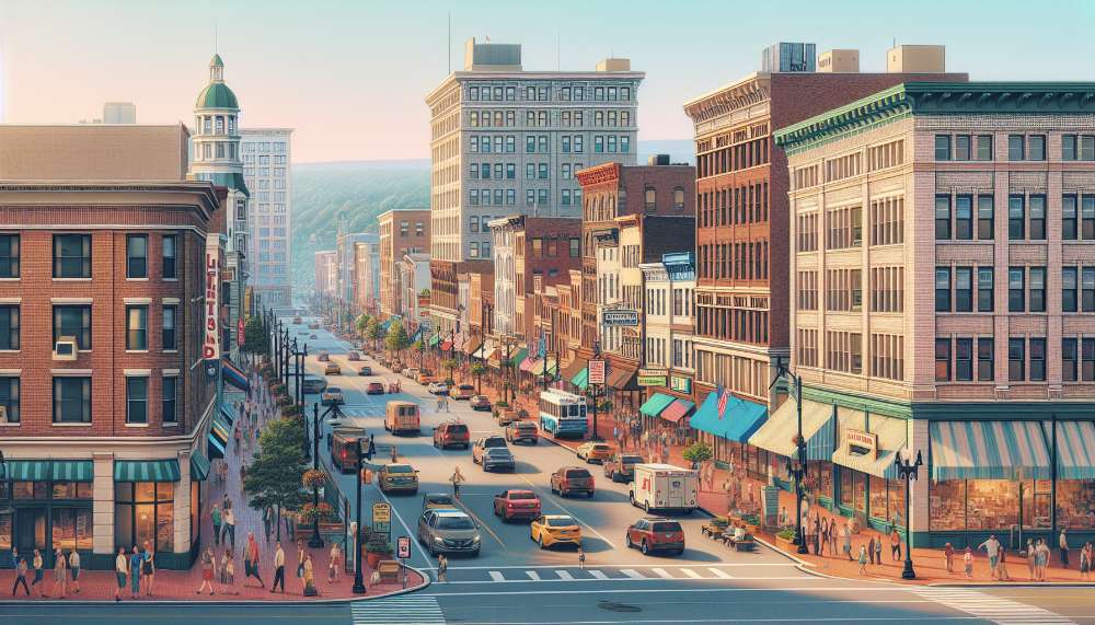 A vibrant street scene in Altoona