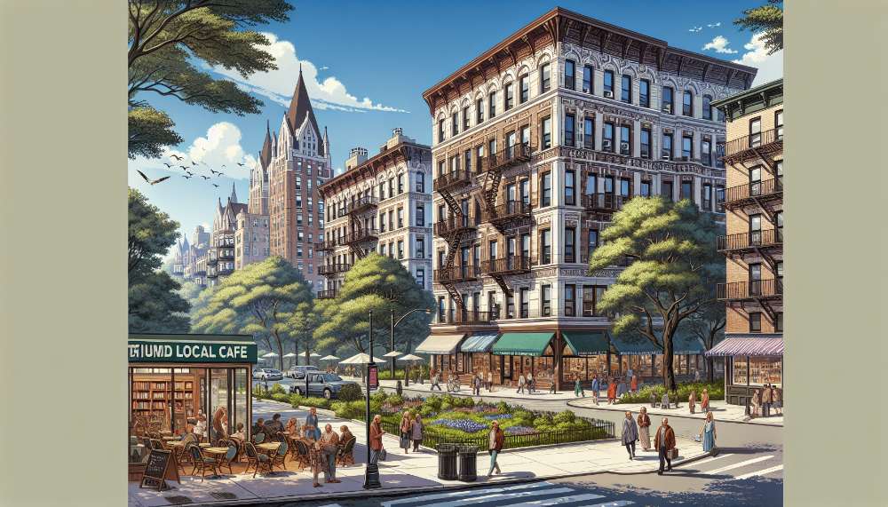 A vibrant street scene in Midwood