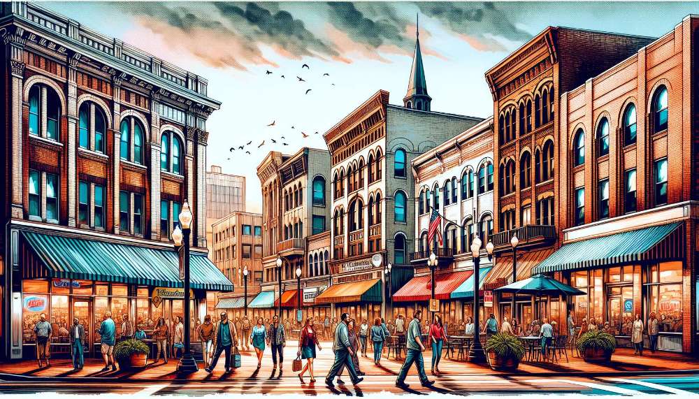 A vibrant street scene in Flushing