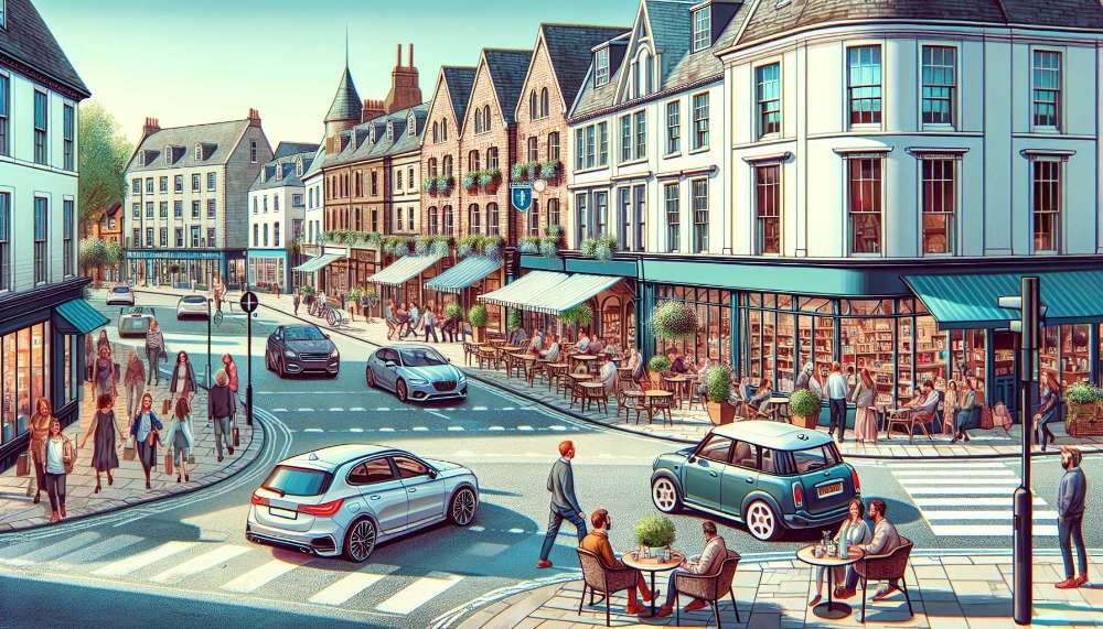 A vibrant street scene in Mid-Cambridge