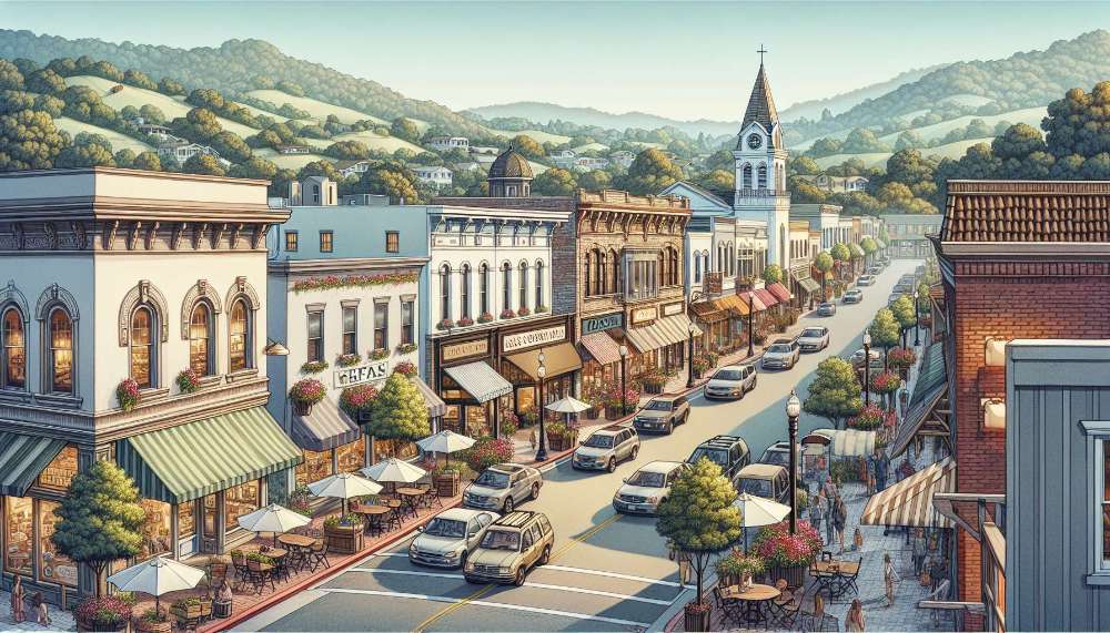 A vibrant street scene in San Luis Obispo