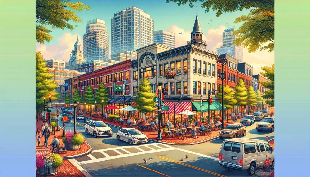 A vibrant street scene in North Reading