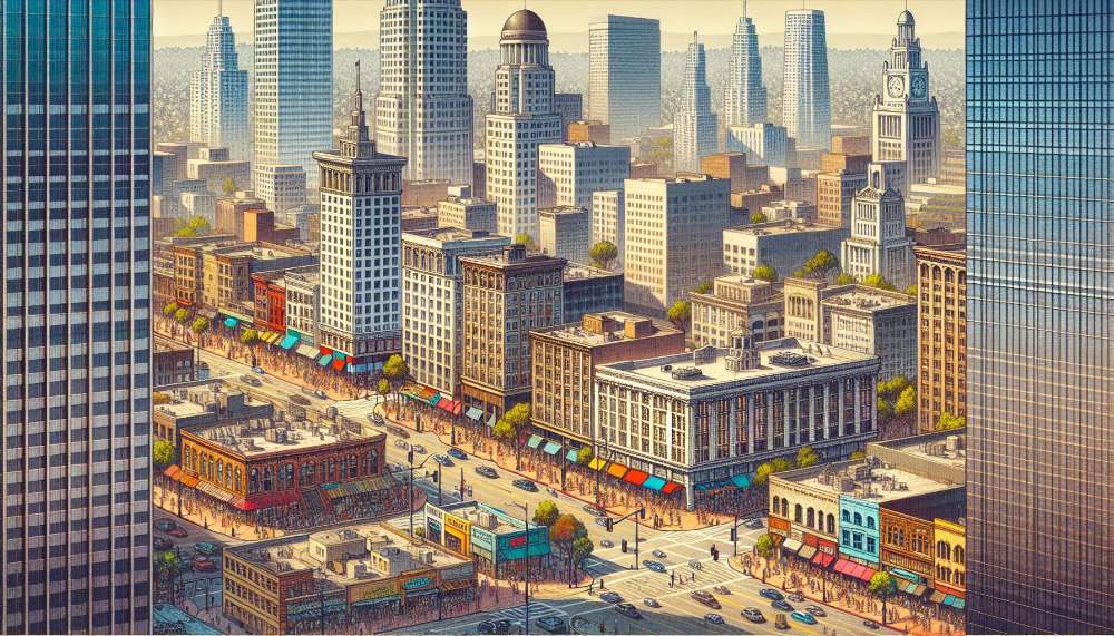 A vibrant street scene in Westwood