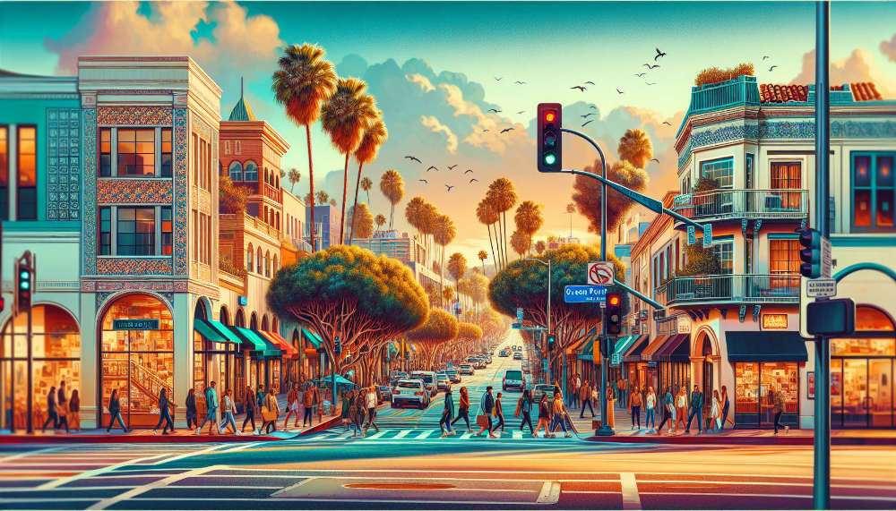 A vibrant street scene in Ocean Park