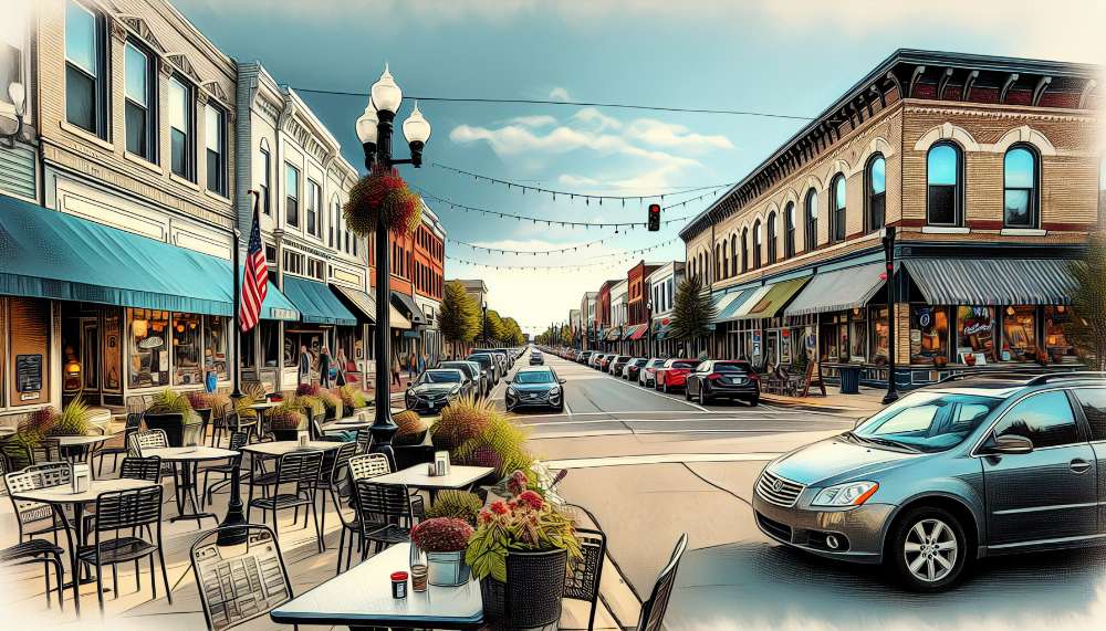 A vibrant street scene in Eden Prairie