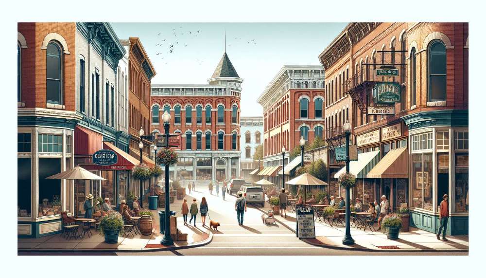 A vibrant street scene in Montana