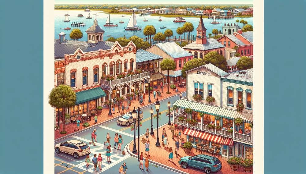 A vibrant street scene in Alvin