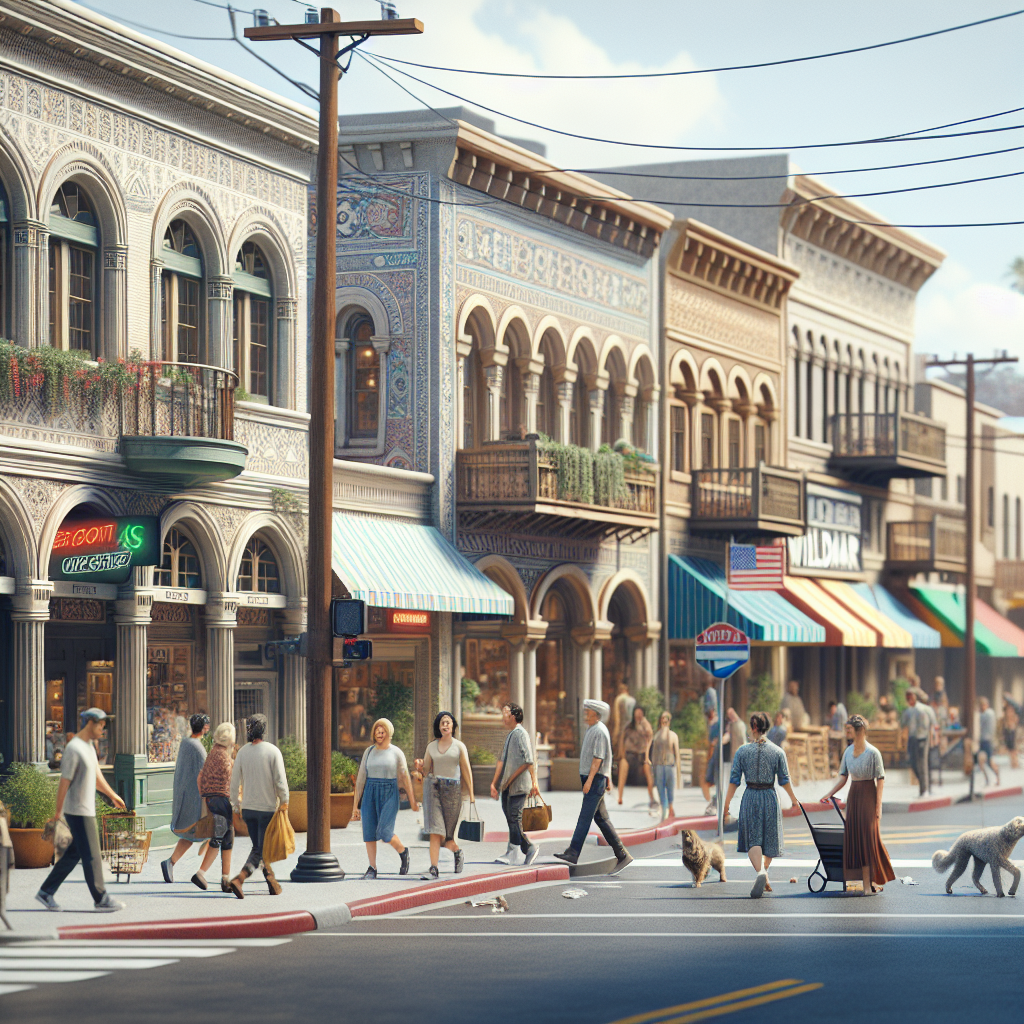 A vibrant street scene in Wildomar