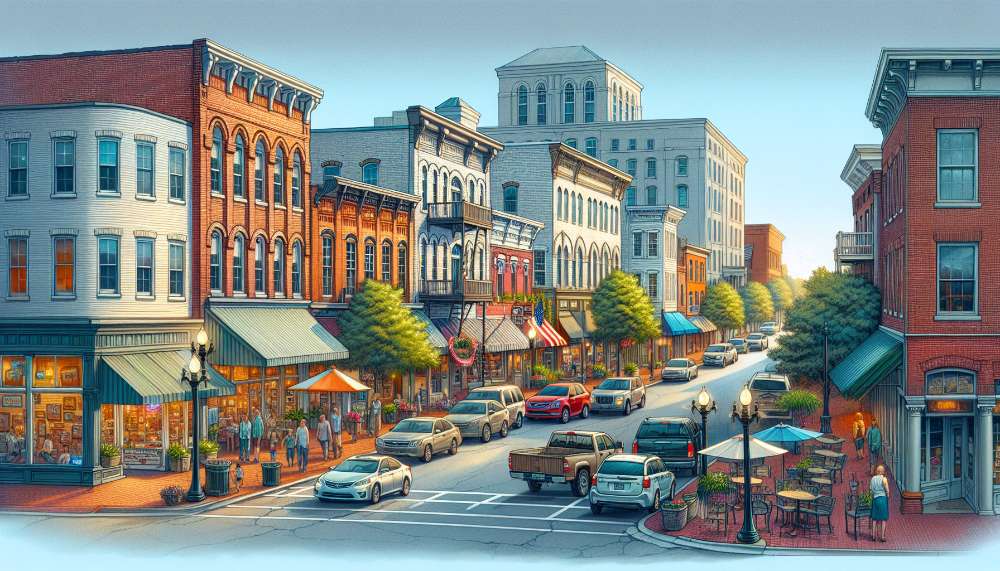 A vibrant street scene in Alexander City