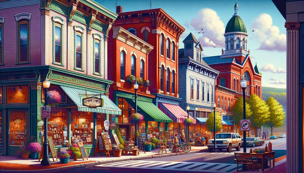 A vibrant street scene in Orono