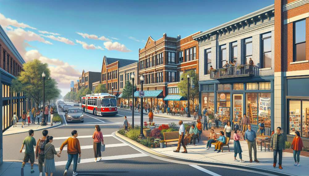 A vibrant street scene in Calumet Park
