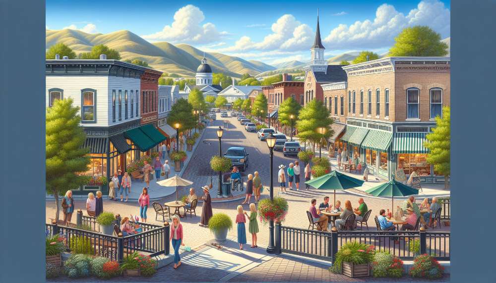 A vibrant street scene in Springville