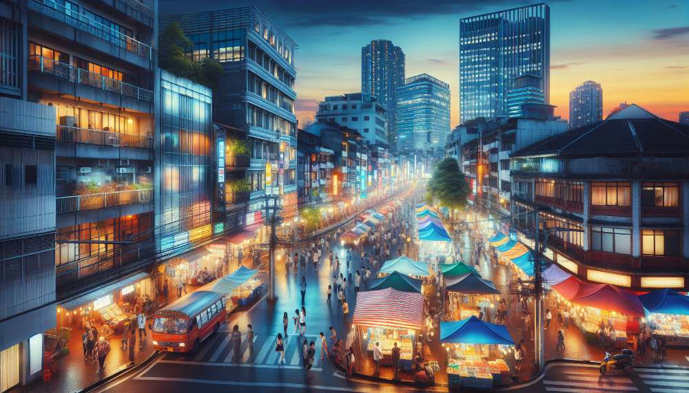 A vibrant street scene in Katonah