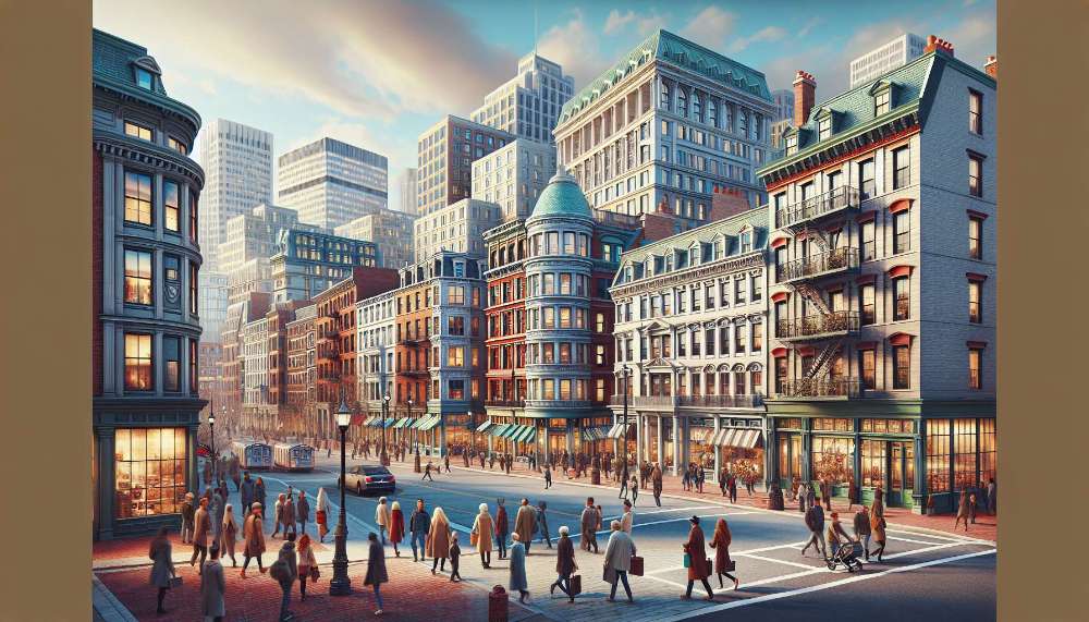 A vibrant street scene in Back Bay West