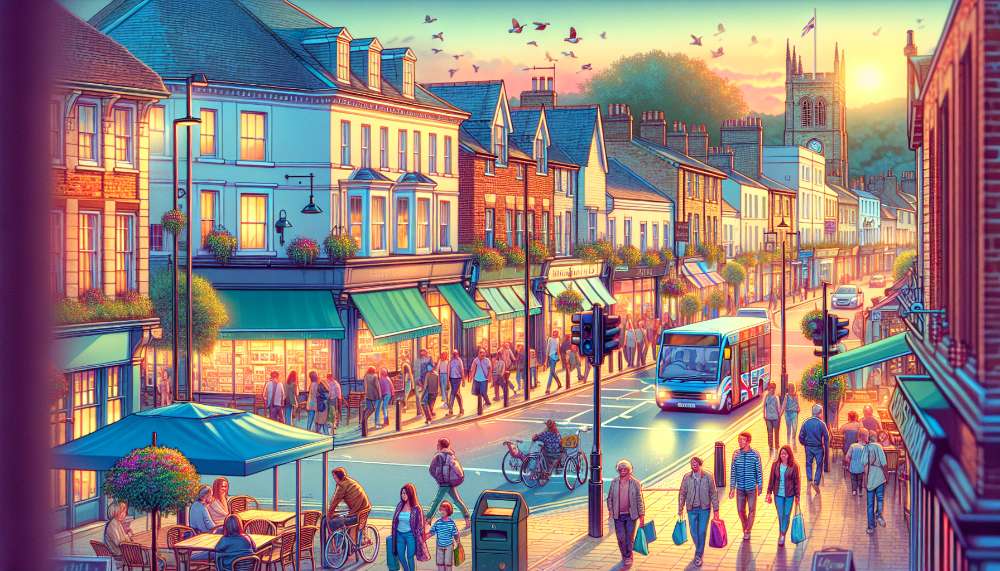 A vibrant street scene in Stanford-le-Hope